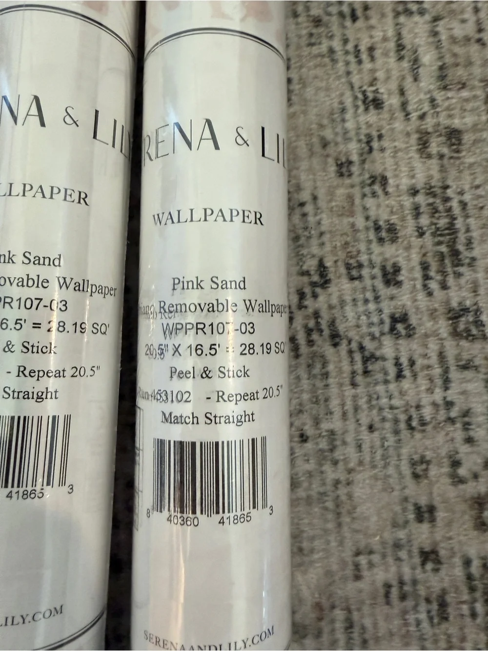 Serena and Lily Priano Sand Pink Peel and Stick 3 Rolls